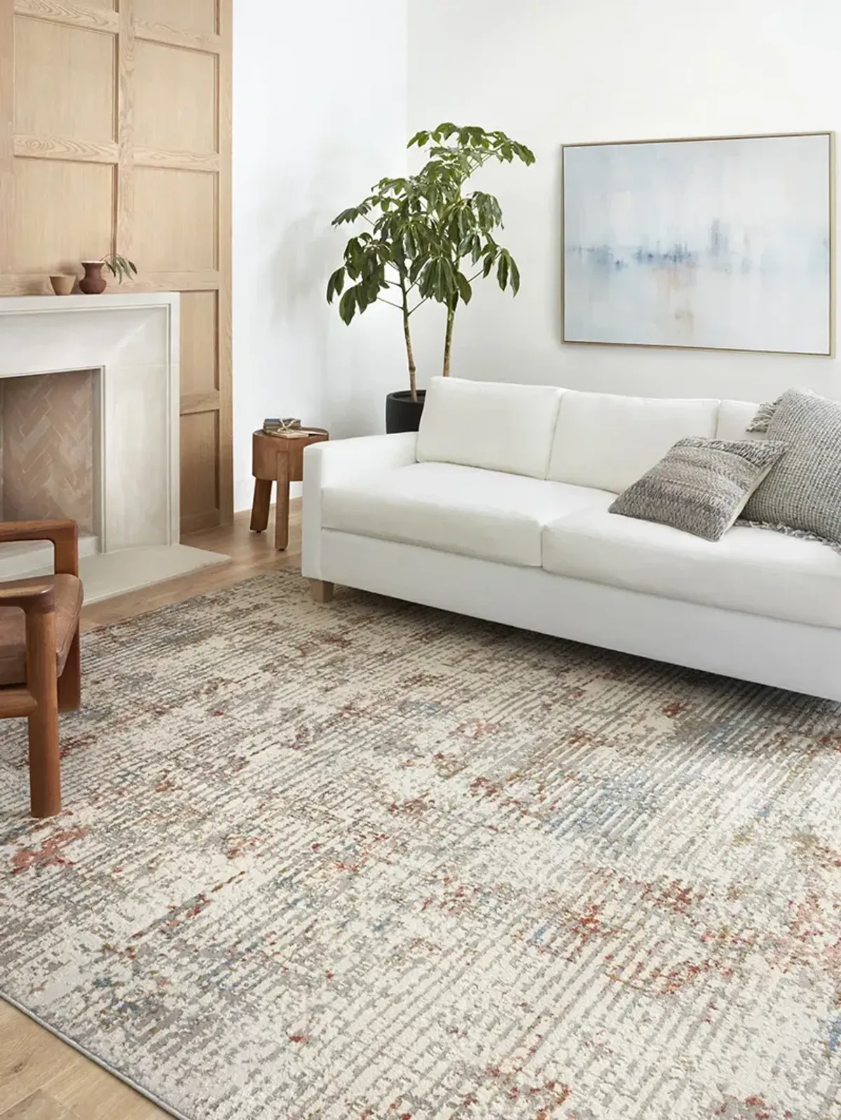 Estelle EST04 Ivory/Multi 6'7" x 9'10" Rug