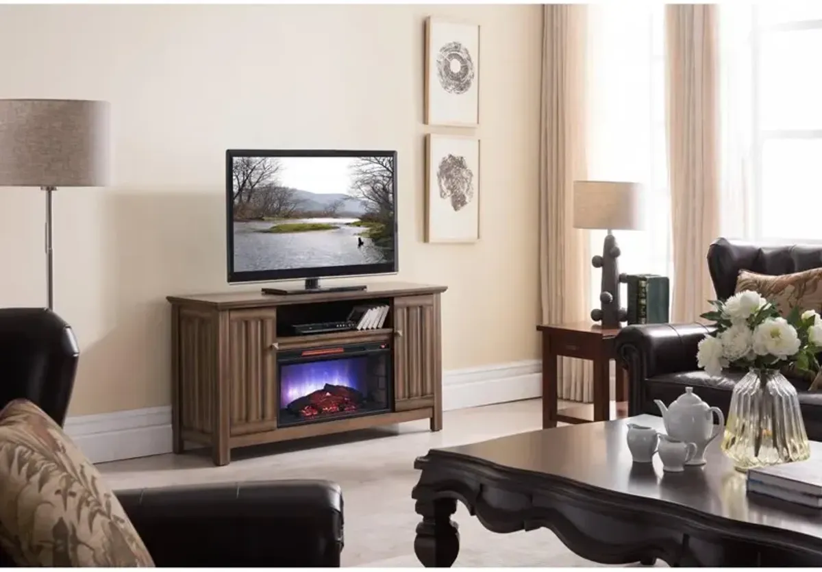 OS Home Model 5542 Infrared Electric Fireplace Media Console .