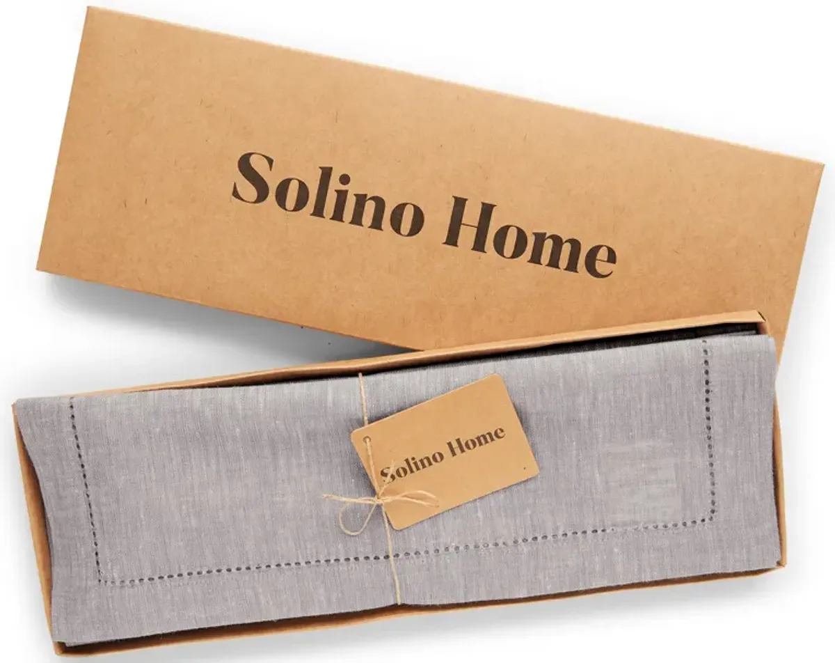 Solino Home 100% Pure Linen Placemats 14 x 19 Inch Set of 4 | Milan