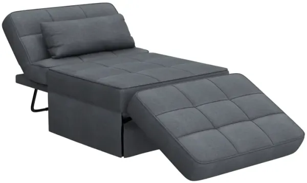Living Room Bedroom Metal Frame With Upholstered Recliner Bed Ottoman