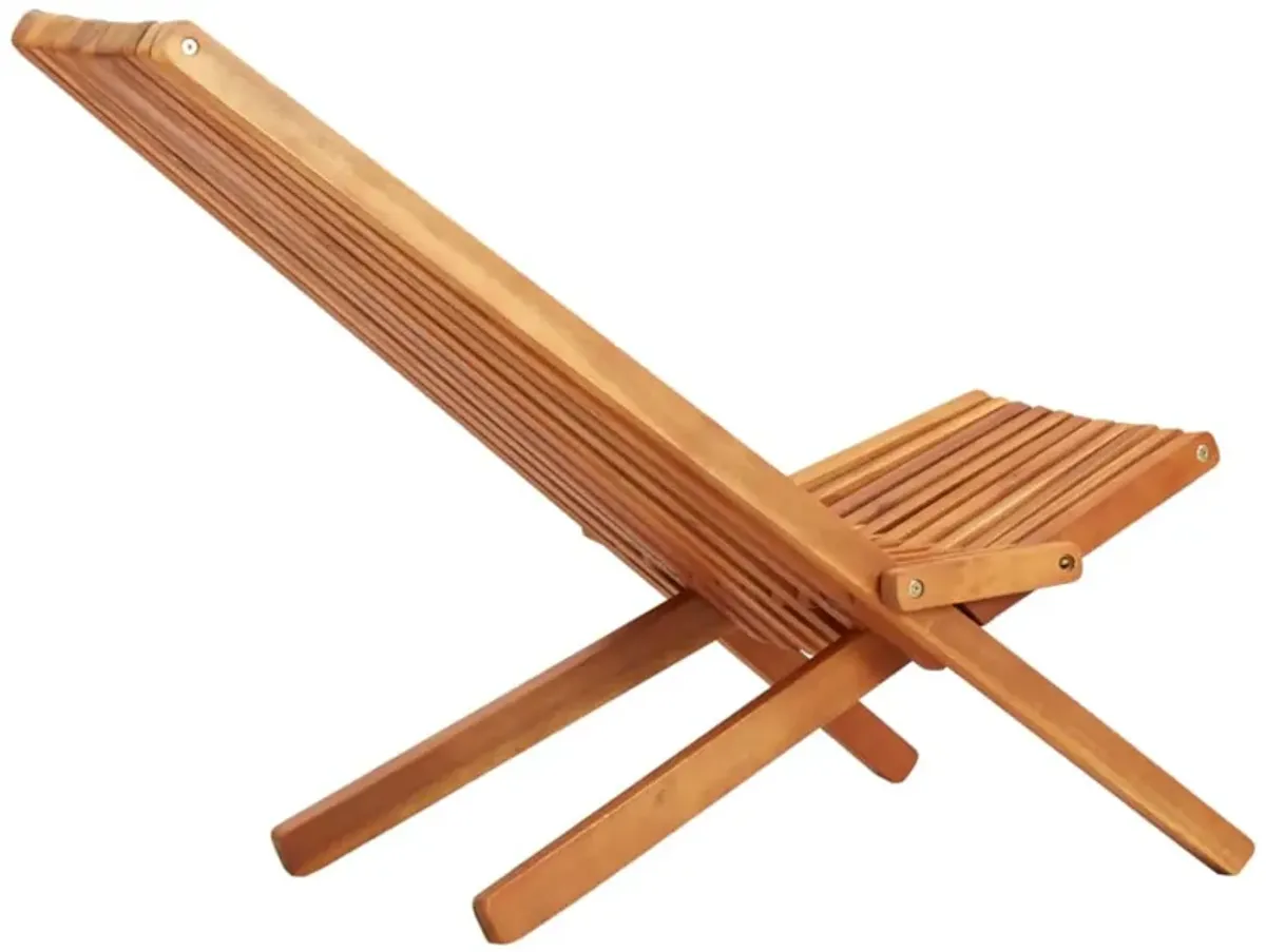 vidaXL Folding Outdoor Lounge Chair Solid Acacia Wood