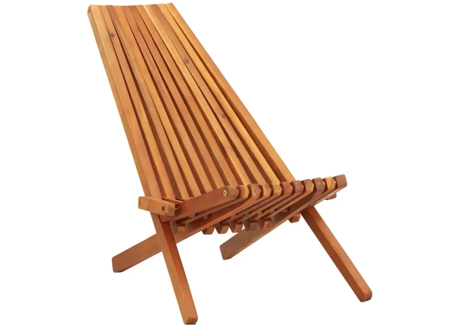 vidaXL Folding Outdoor Lounge Chair Solid Acacia Wood