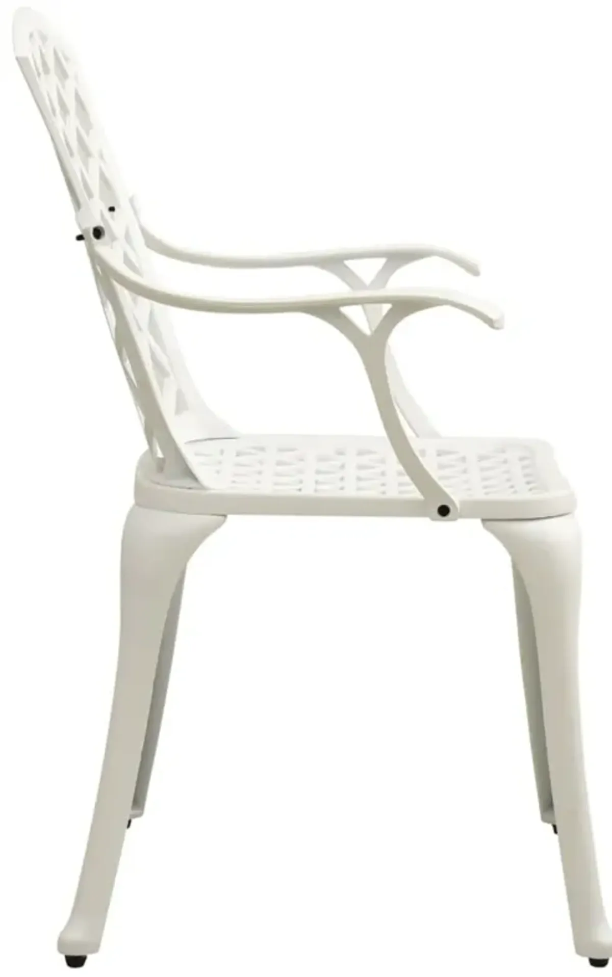 vidaXL 5 Piece Bistro Set Cast Aluminum White