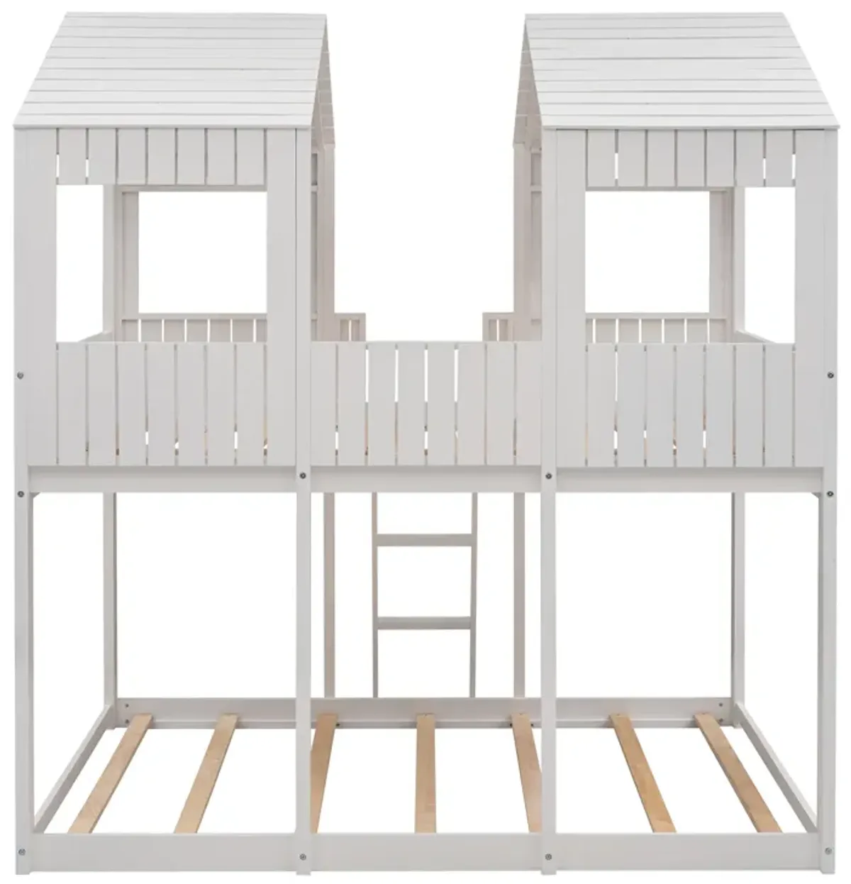 Merax Bunk Bed with Roof and Ladder