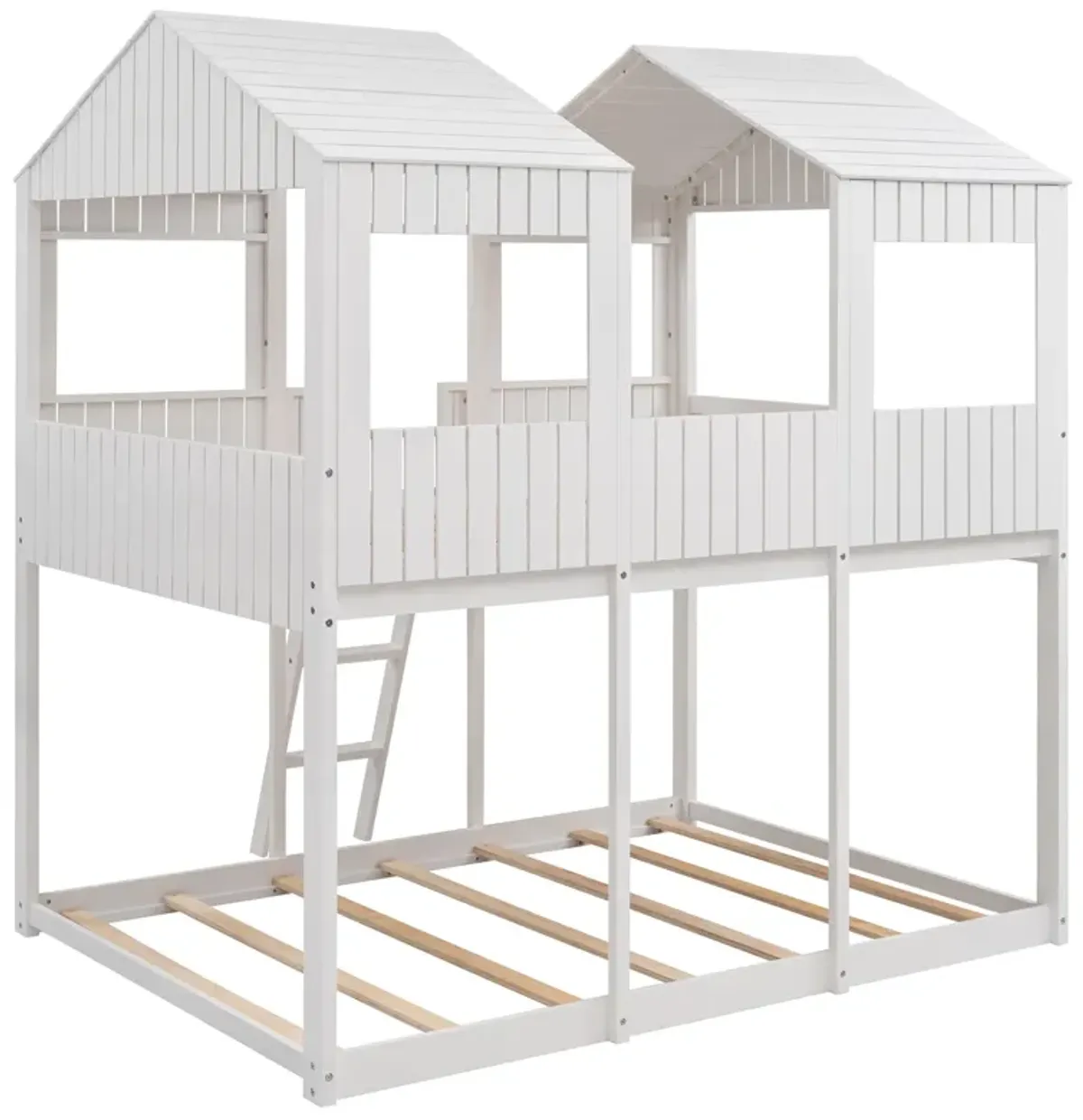 Merax Bunk Bed with Roof and Ladder