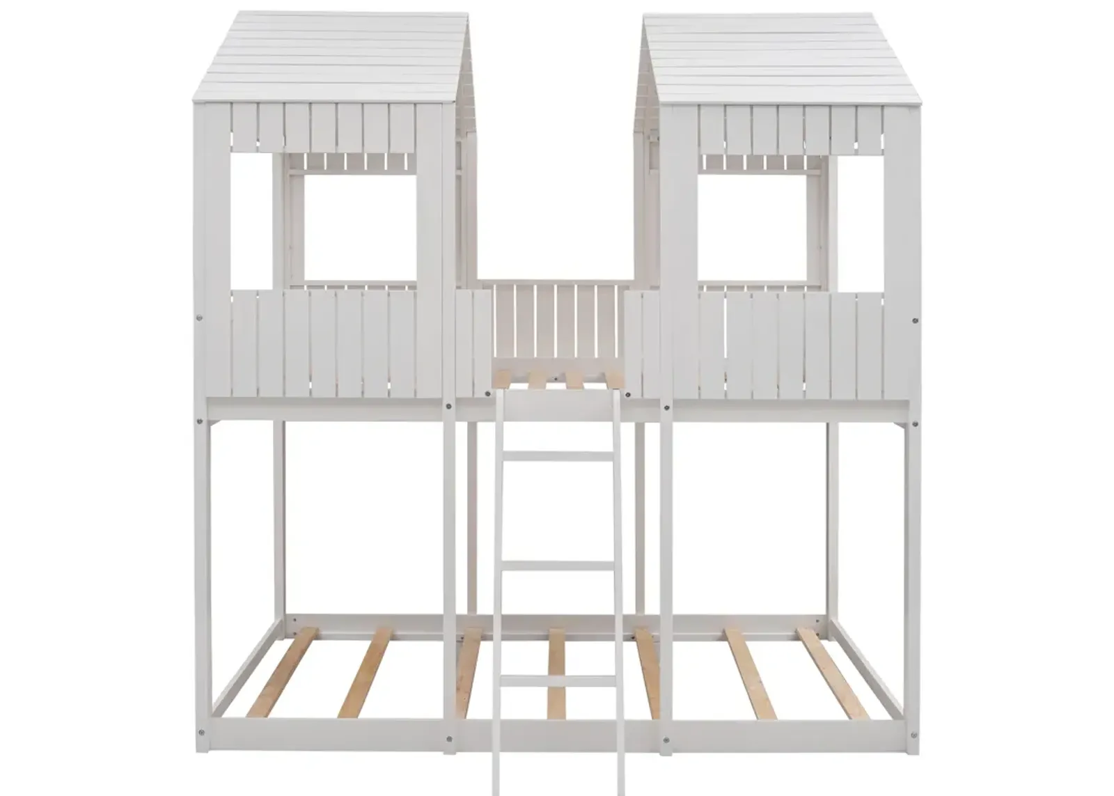 Merax Bunk Bed with Roof and Ladder