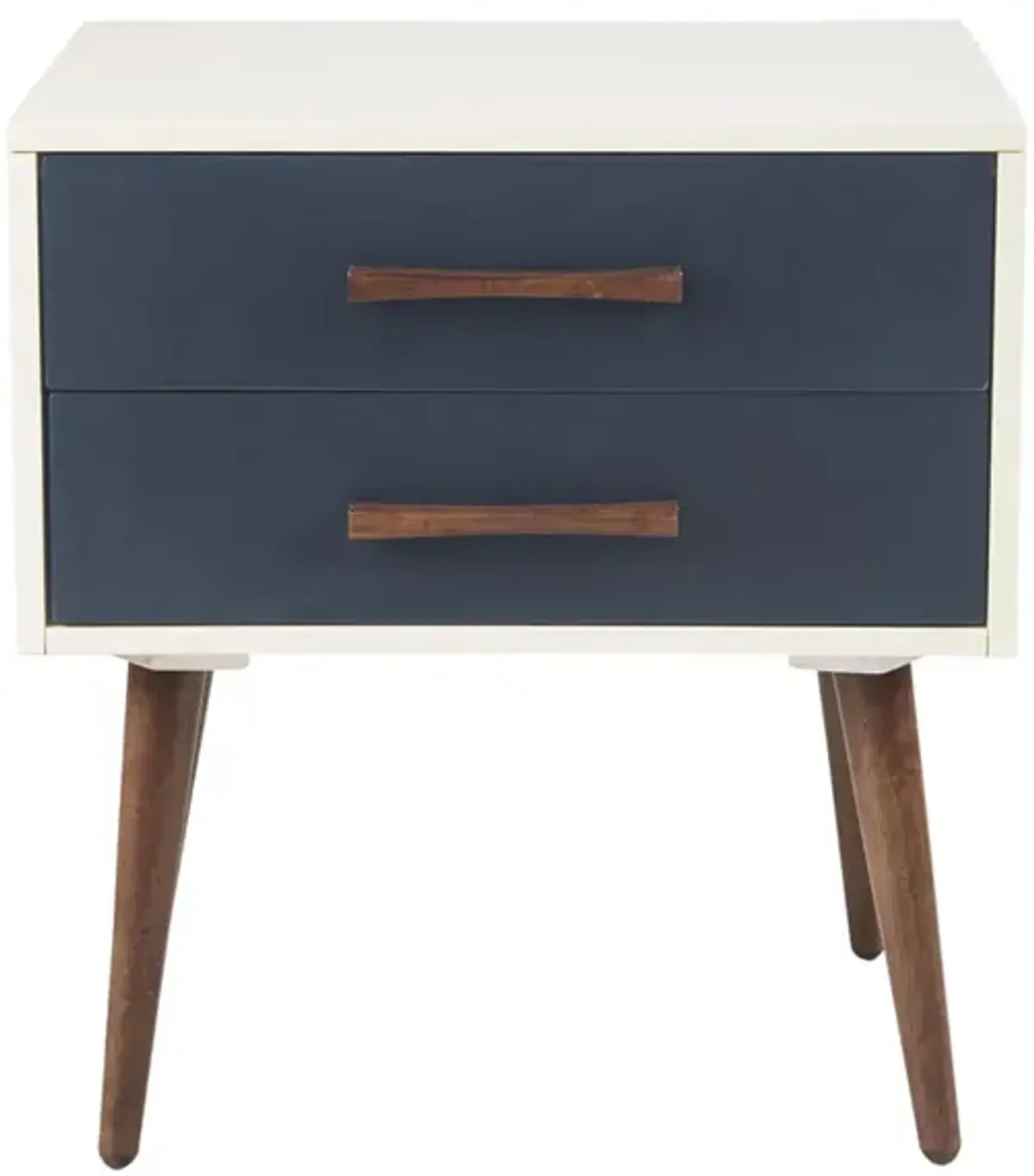 Gracie Mills Jarrett Mid-Century 2-Drawer Nightstand