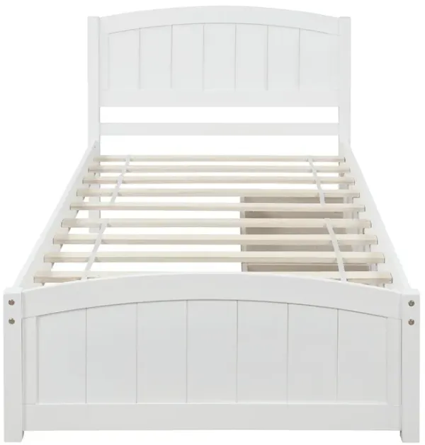 Whisen Elegant Design Twin size Platform Bed with Two Drawers - Espresso