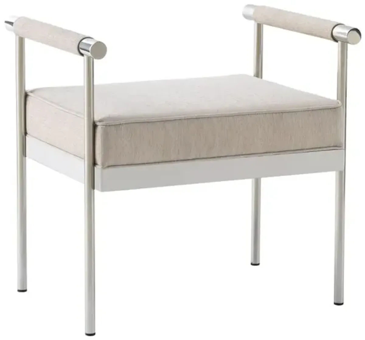 Belen Kox Luxe Cream Velvet Bench, Belen Kox