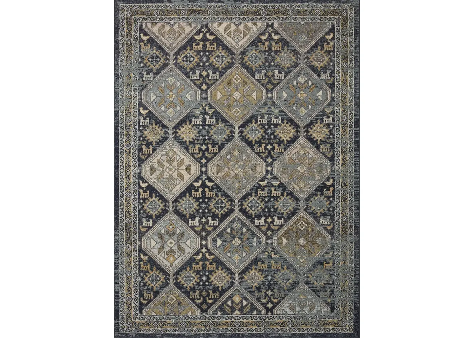 Jocelyn JOC02 Navy/Blue 5'5" x 7'6" Rug