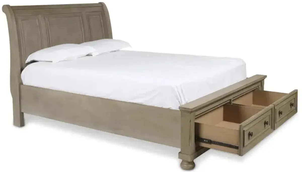 New Classic Furniture Furniture Allegra Solid Wood Engineered Wood Queen Bed in Pewter