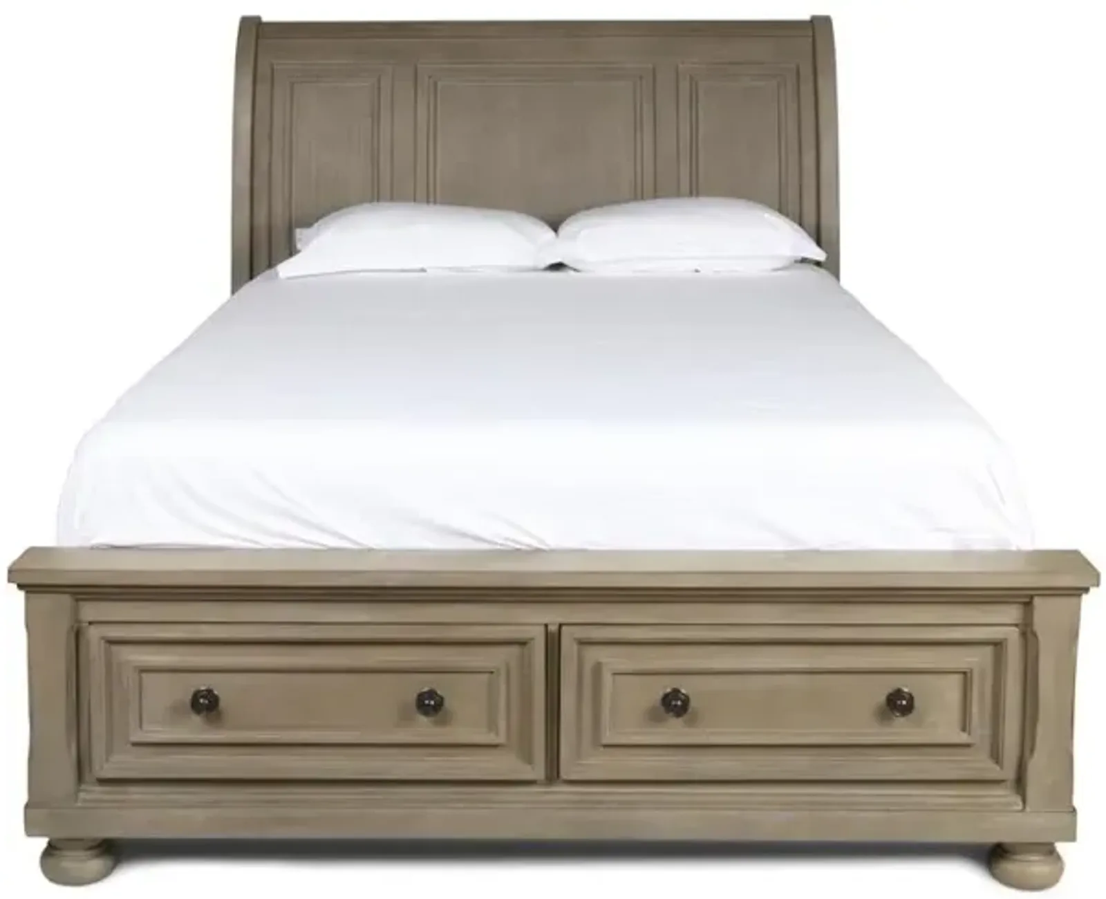 New Classic Furniture Furniture Allegra Solid Wood Engineered Wood Queen Bed in Pewter