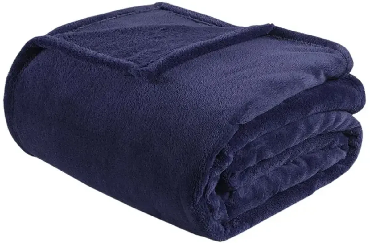 Belen Kox Navy Microlight Plush Oversized Blanket, Belen Kox