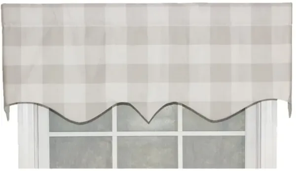 Grande Check Regal Style 3" Rod Pocket Valance 50" x 17" Gray by RLF Home