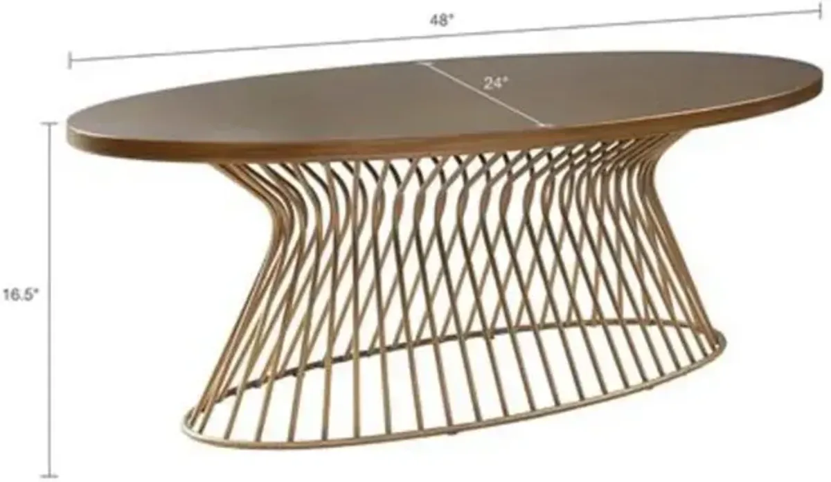 Belen Kox Modernista Mid-Century Bronze Coffee Table, Belen Kox