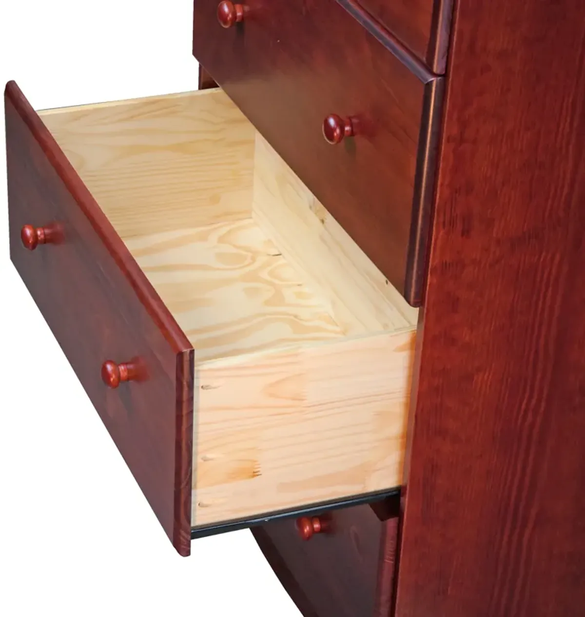 100% Solid Wood 5-Jumbo Drawer Chest with Lock