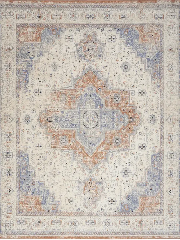 Nourison Essentials Persian NRE07 Beige/Blue 6' x 9' Rug