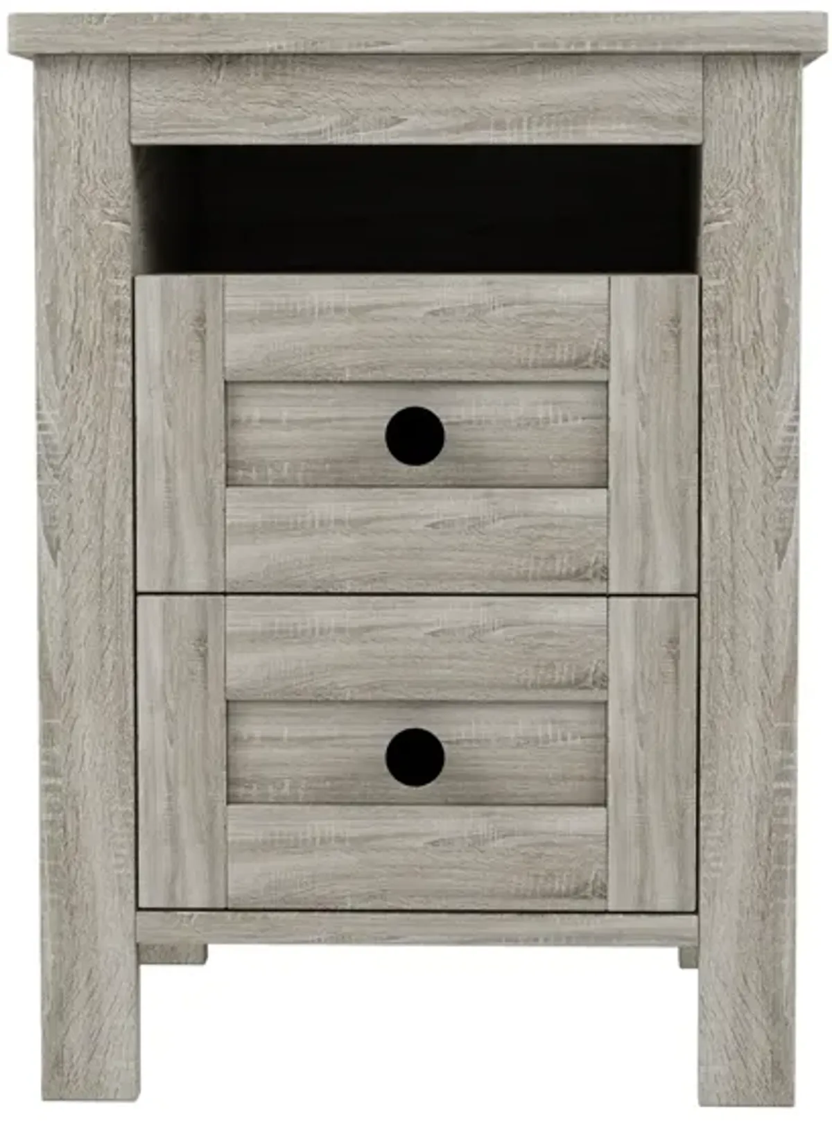 Merax 2-Drawer Farmhouse Wooden Nightstand