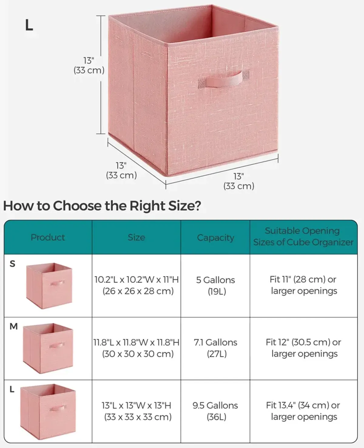 Non-Woven Fabric Storage Cubes with Double Handles