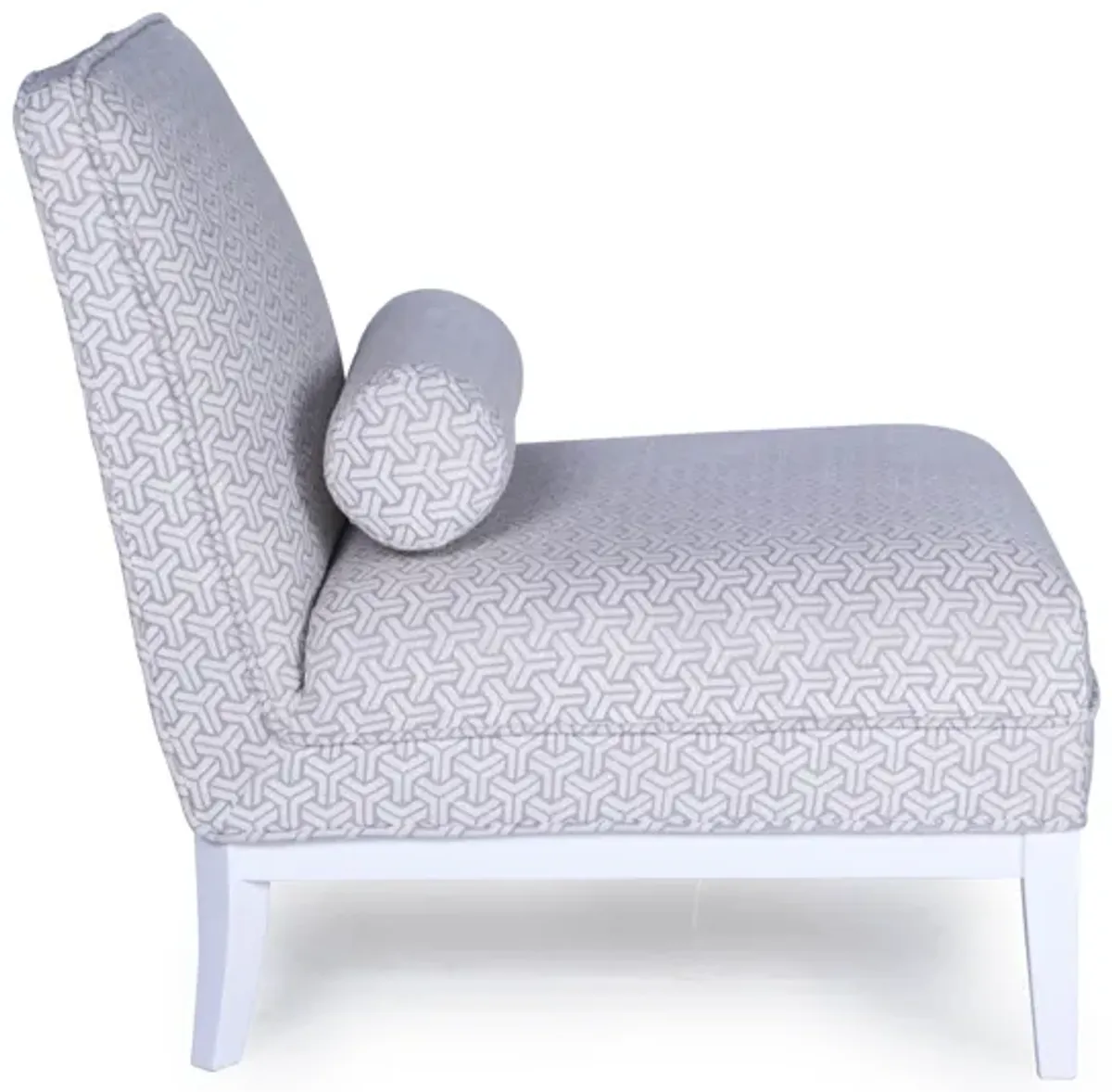 Pasargad Home Firenze Collection Upholster Lounge Chair with Pillow