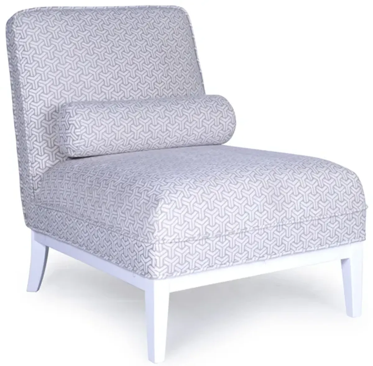 Pasargad Home Firenze Collection Upholster Lounge Chair with Pillow