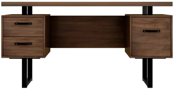 Streamdale Home Office Desk with Drawers and Hanging Files (59")