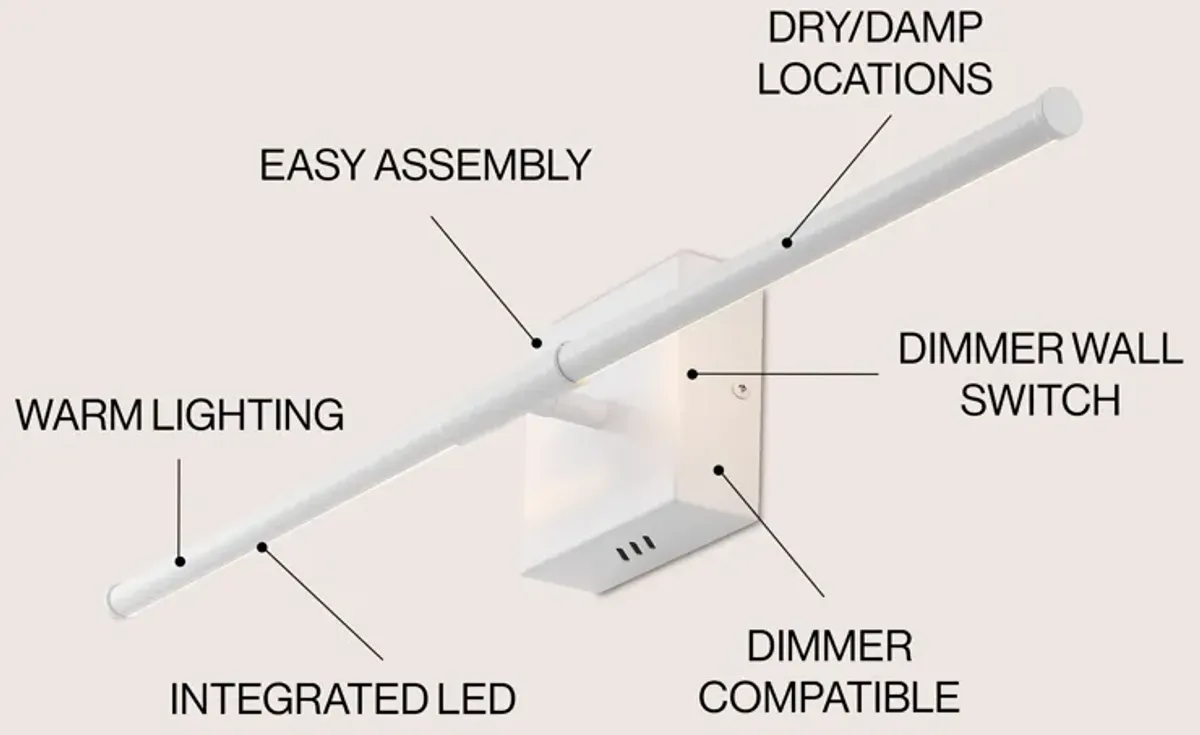 Makena Dimmable Integrated LED Metal Wall Sconce