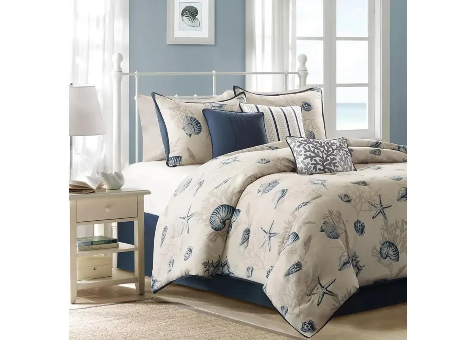 Belen Kox 100% Cotton Printed 7 pieces Comforter Set, Belen Kox