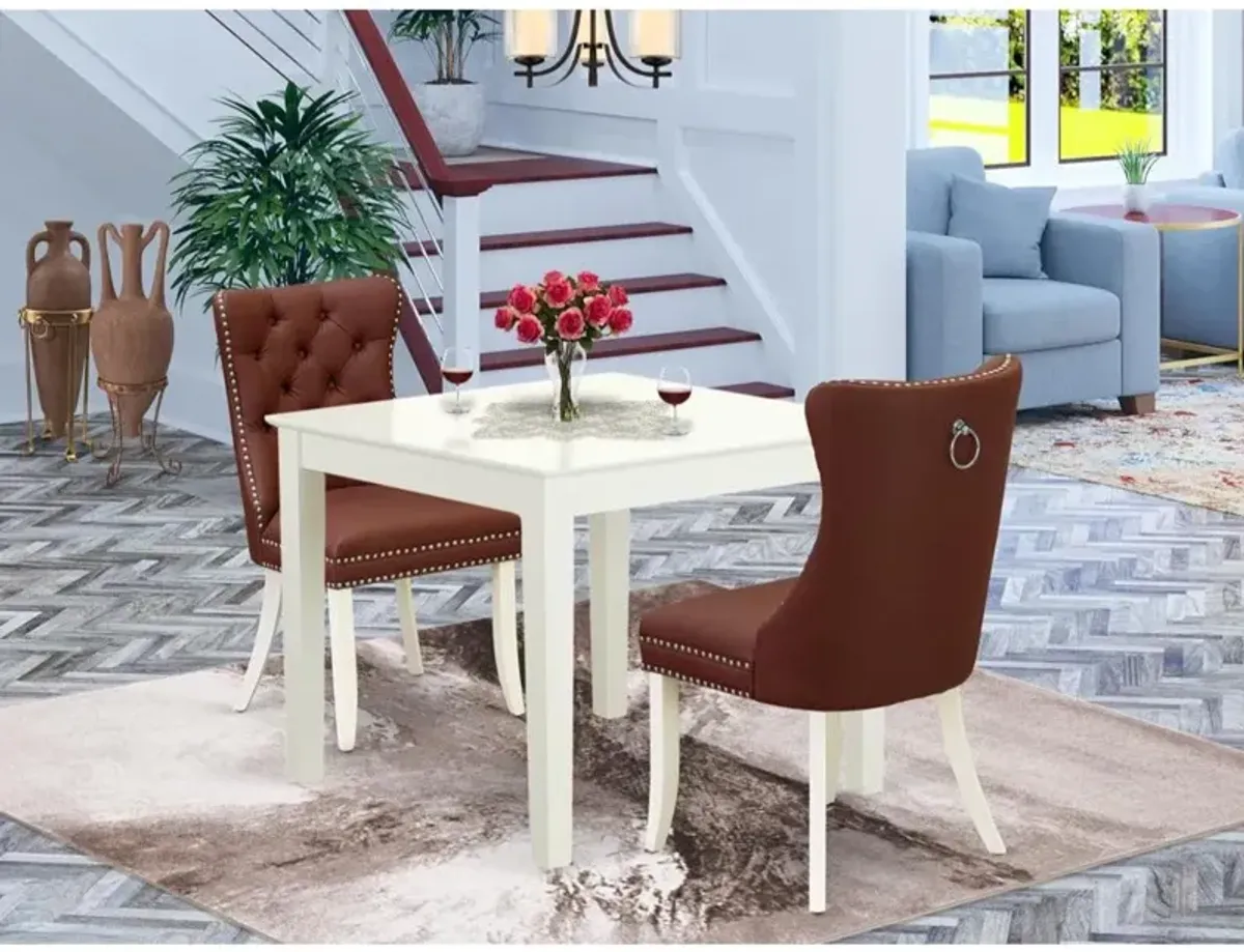 3 Piece Dinette Set for Small Spaces Contains a Square Dining Table