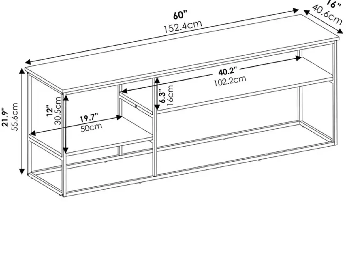 Furinno Moretti Modern Lifestyle TV Stand for TV up to 65 Inch, Columbia Walnut