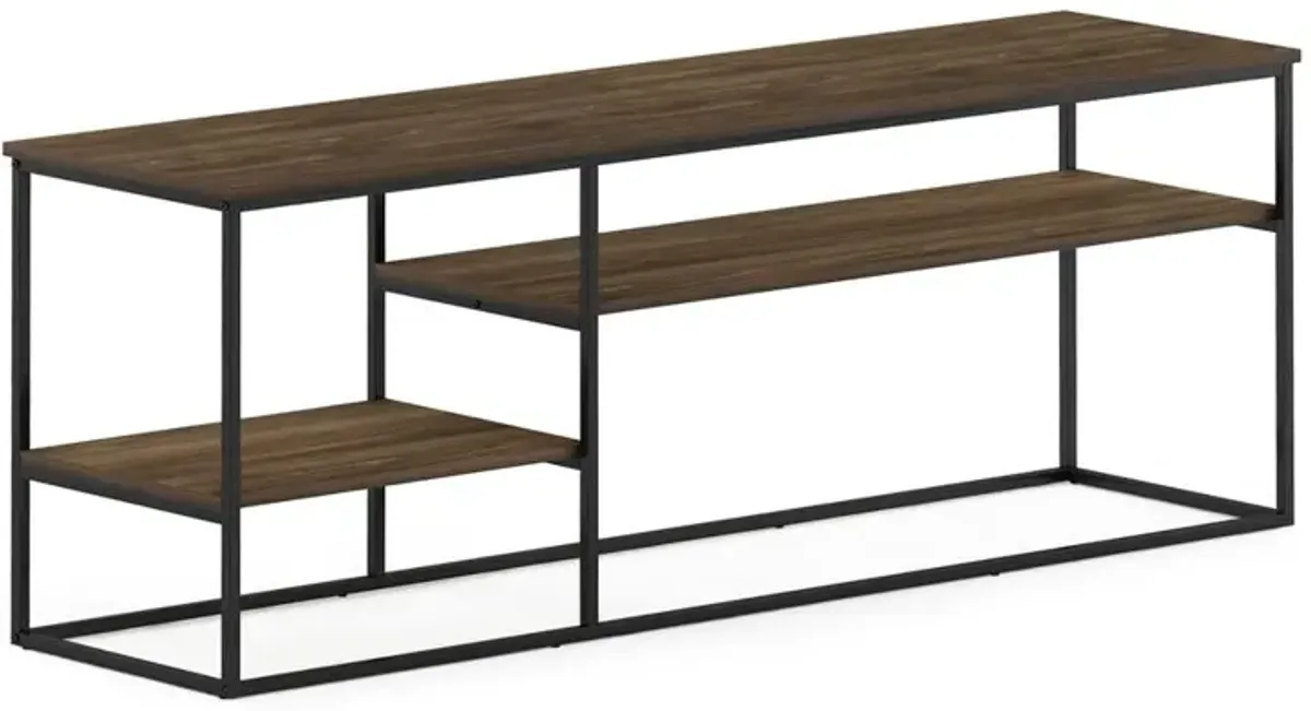 Furinno Moretti Modern Lifestyle TV Stand for TV up to 65 Inch, Columbia Walnut