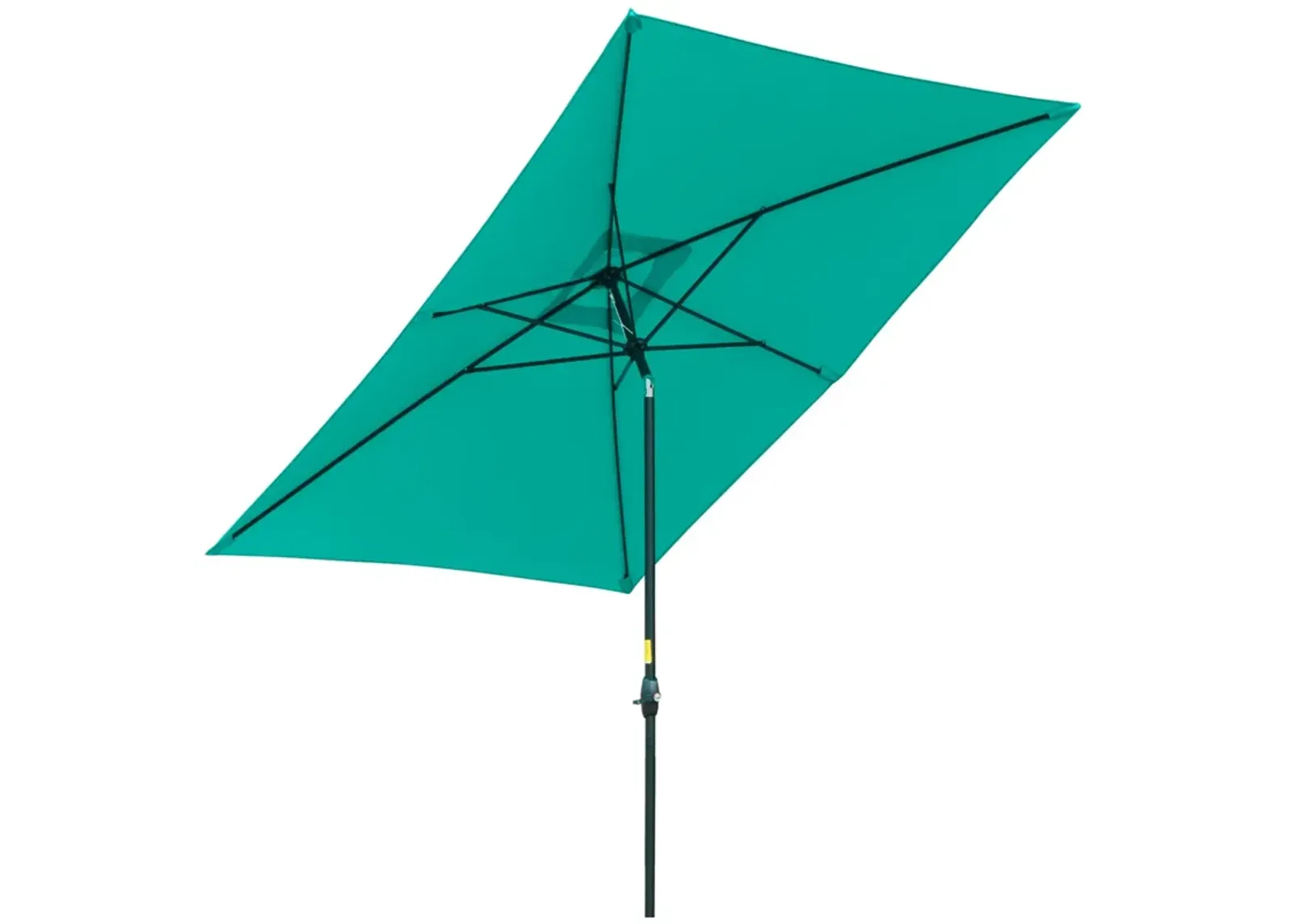 Teal Garden Canopy: 6.6x10 ft Rectangular Patio Umbrella