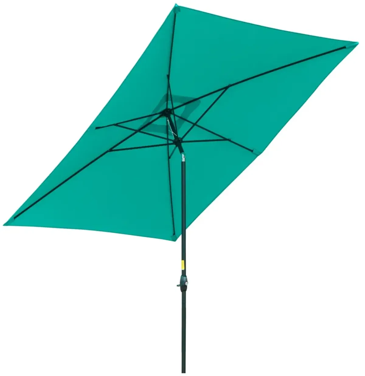 Teal Garden Canopy: 6.6x10 ft Rectangular Patio Umbrella