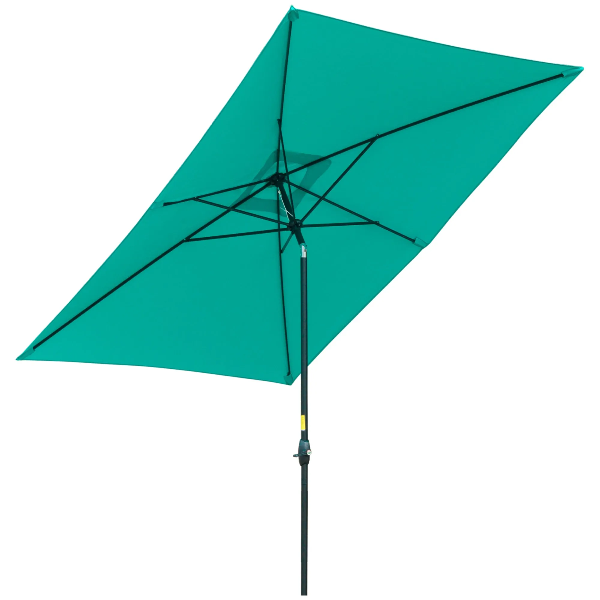 Teal Garden Canopy: 6.6x10 ft Rectangular Patio Umbrella