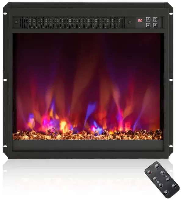 Electric Fireplace Insert with Remote Control for Easy Home Heating and Ambience
