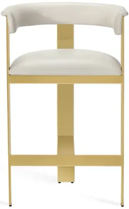 polished brass/ buff cream color