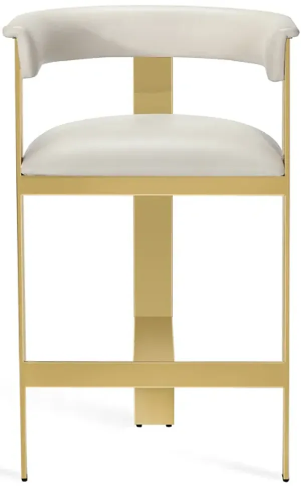 Darcy Counter Stool - Grey/ Nickel