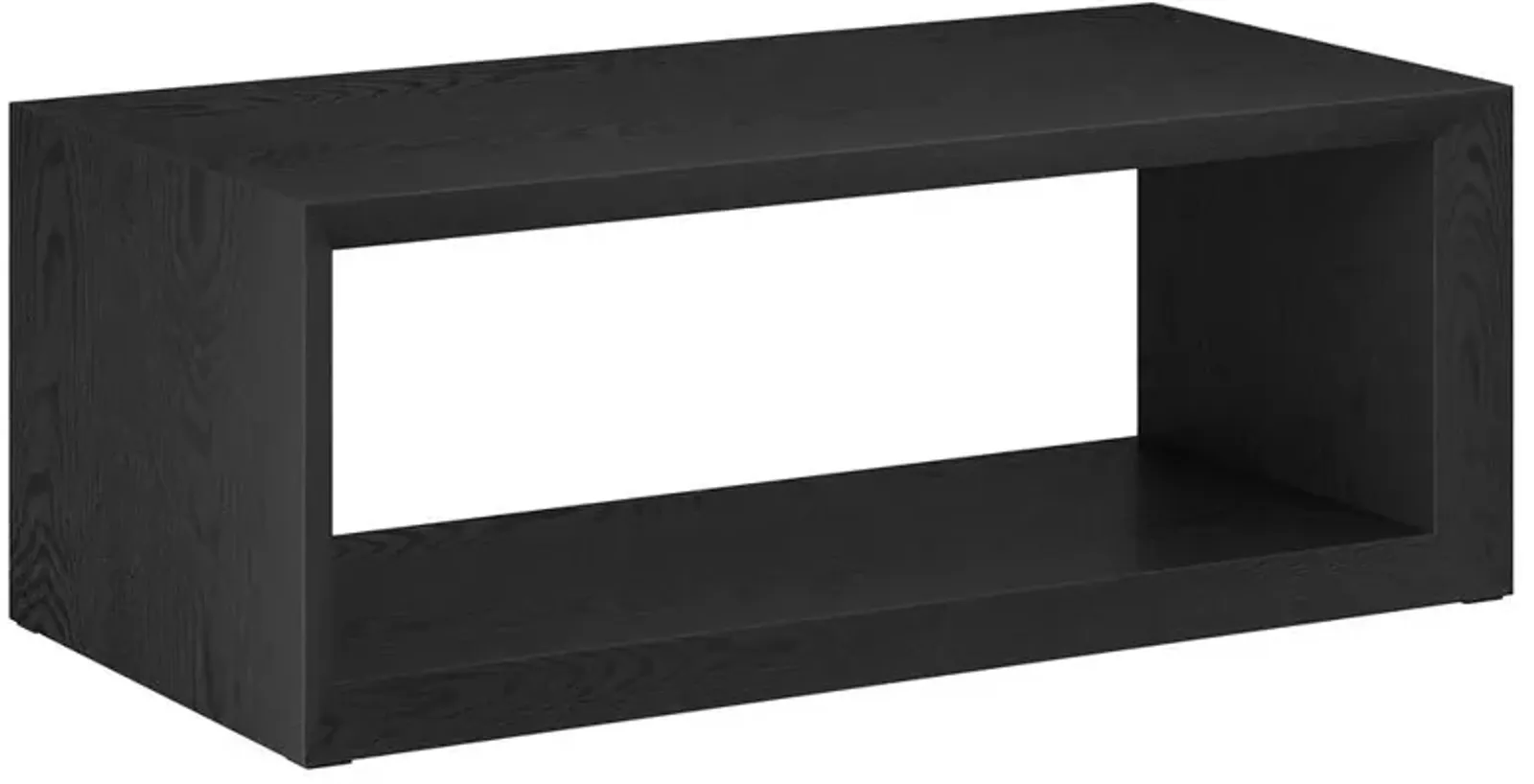 Hudson&Canal Osmond 48 Wide Rectangular Coffee Table in Black Grain