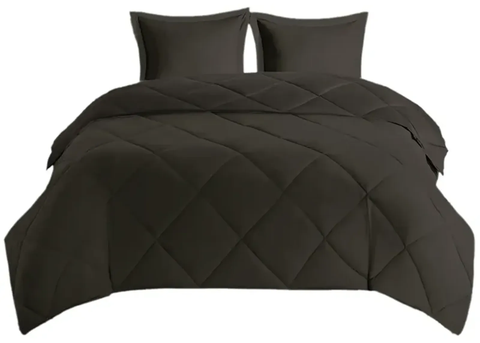 Gracie Mills Vicente Reversible Diamond Quilt Down Alternative Comforter Set with 3M Scotchgard Protection