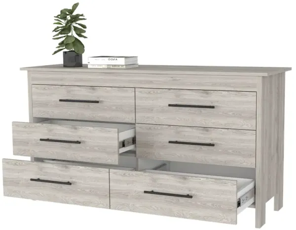 Southington 6-Drawer Rectangle Dresser Light Gray