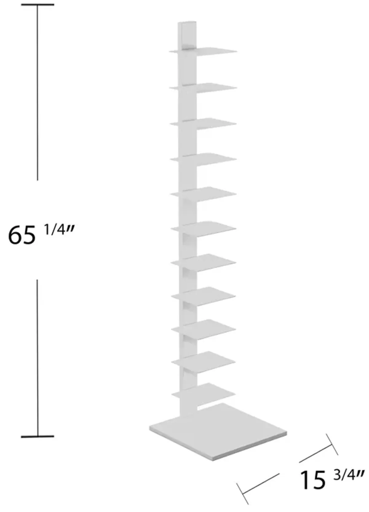 Stewartby Spine Tower Shelf