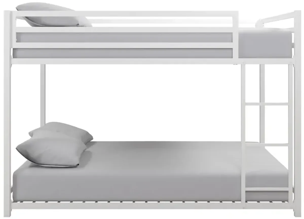 DHP Miles Metal Full Over Full Bunk Bed, White