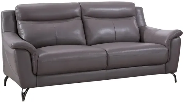 EK150 MODERN DARK TAN TOP GRAIN LEATHER  WITH LEATHER MATCH SOFA