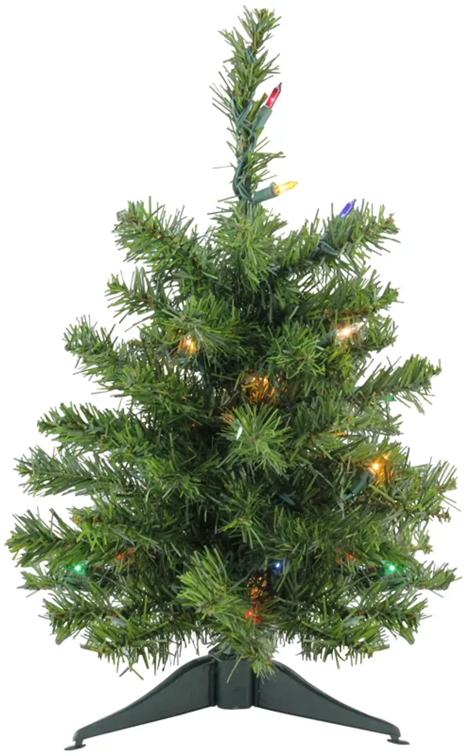 18" Pre-Lit Medium Canadian Pine Artificial Christmas Tree - Multicolor Lights