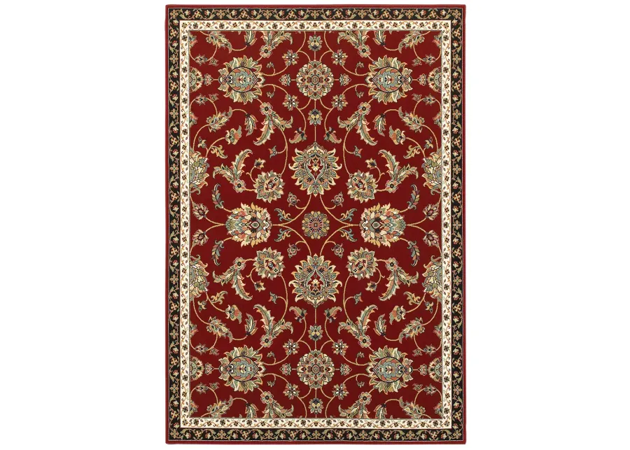 Kashan 6'7" x 9'6" Red Rug