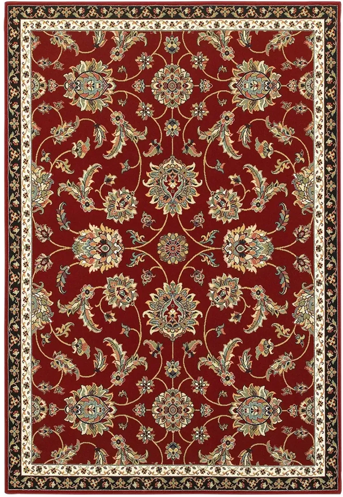 Kashan 6'7" x 9'6" Red Rug