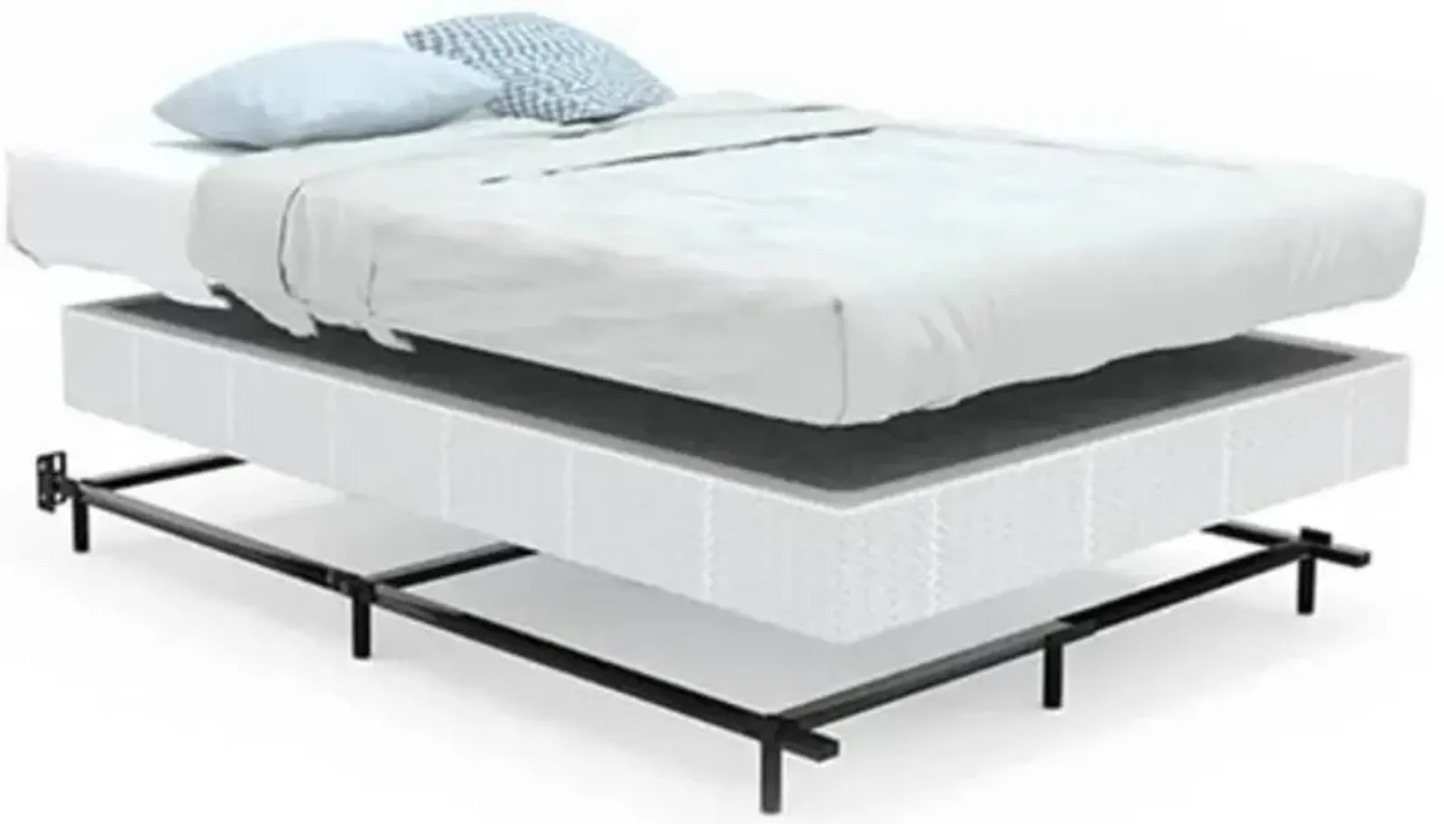 Hivvago King 9 Leg Metal Bed Frame with Headboard Brackets 3,000 lbs. Max Weight Limit