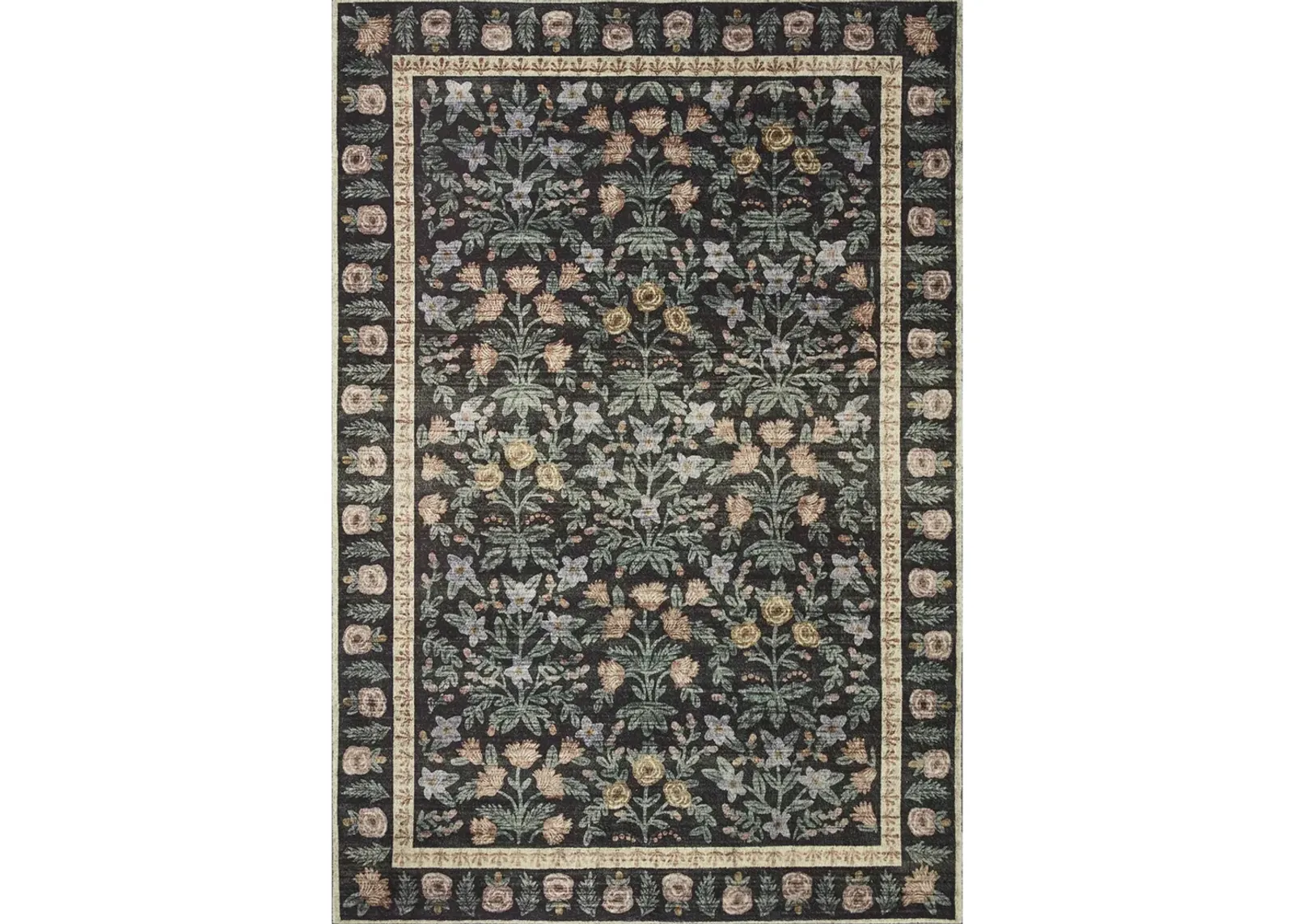 Eden EDE02 Mughal Garden Black 8'6" x 11'6" Rug