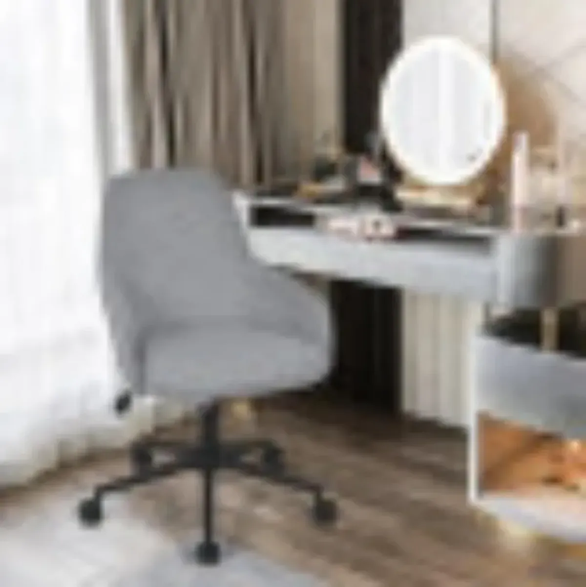 Hivvago Fabric Home Office Chair with Rocking Backres