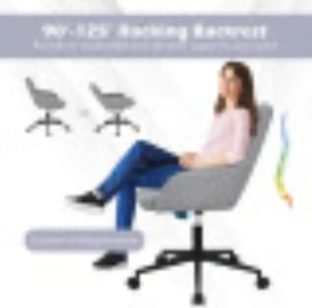 Hivvago Fabric Home Office Chair with Rocking Backres